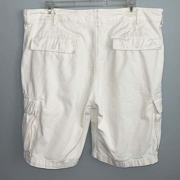 Ralph Lauren Vintage Denim & Supply Men’s 36 Cargo Shorts Thick White Cotton - Picture 7 of 11